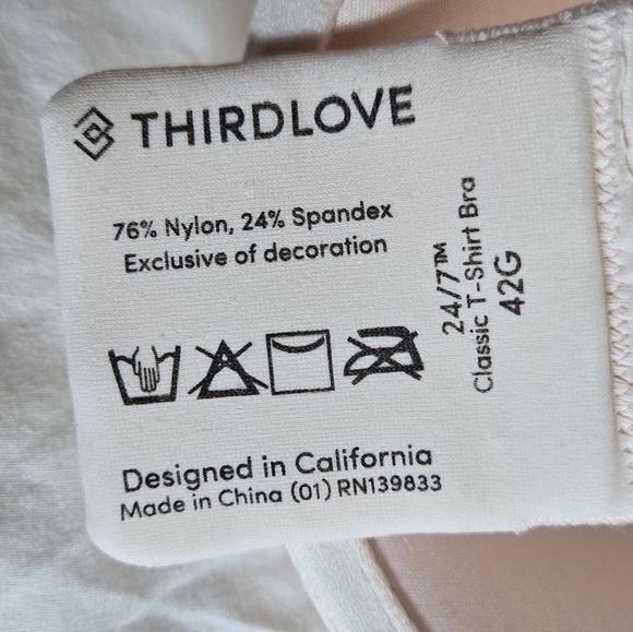 Third Love 42 G T-SHIRT Bra EUC - Picture 5 of 12